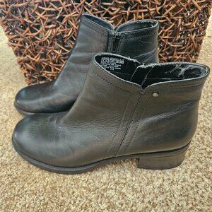 Rockport Black Leather Ankle Booties | Size 9 | 2" Heel, Side Zip